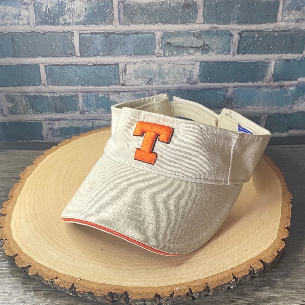 Women's Cream Visor with Orange Texas Logo